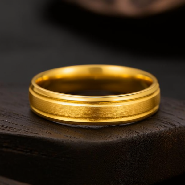 金戒指男士图片