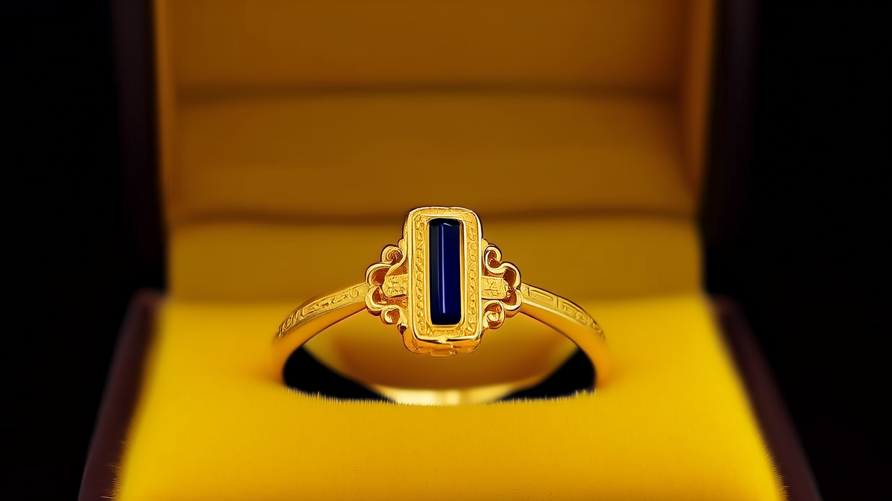 古代黄金戒指图片