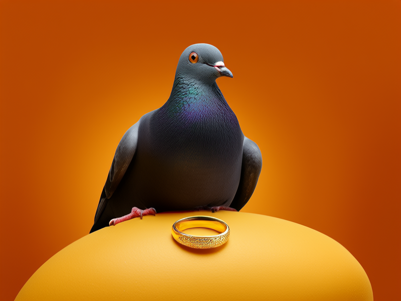 鸽子蛋黄金戒指图片