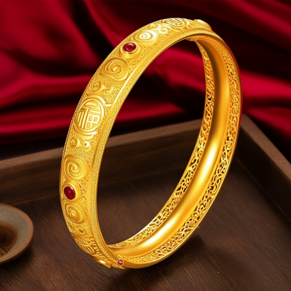 传承金手镯图片款式