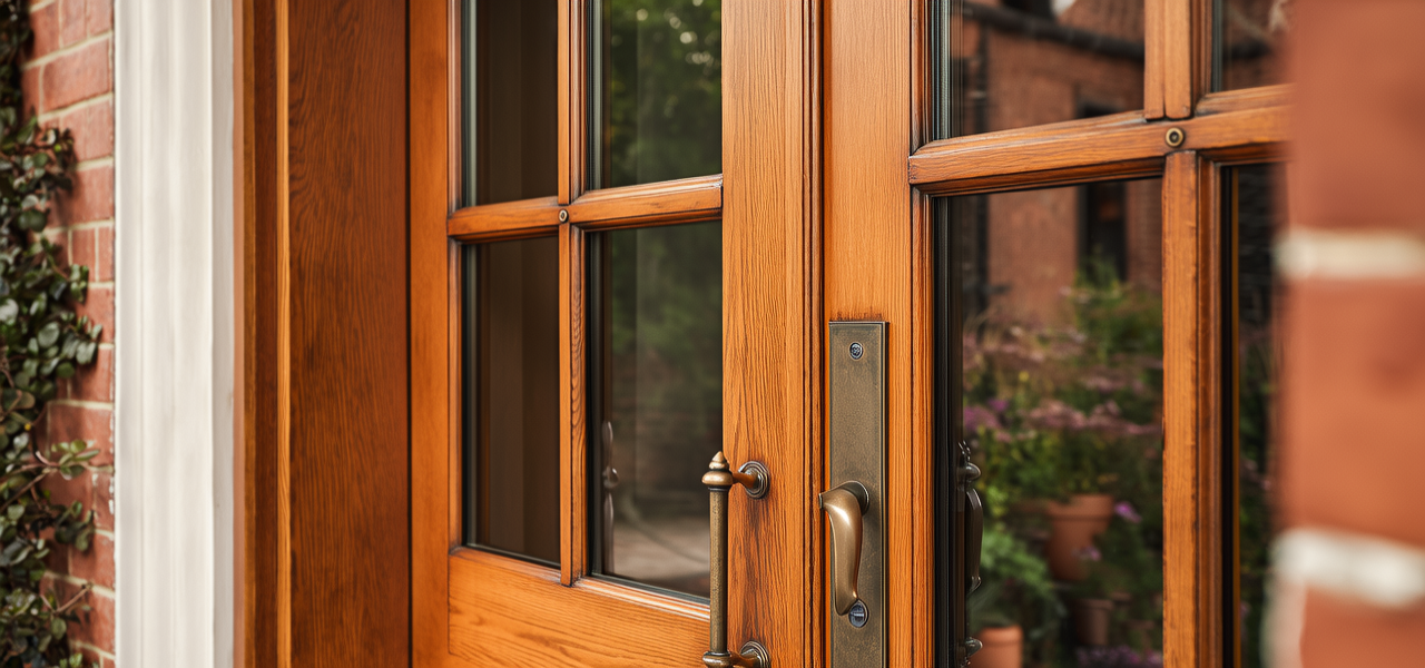 金橡木颜色的门窗图片