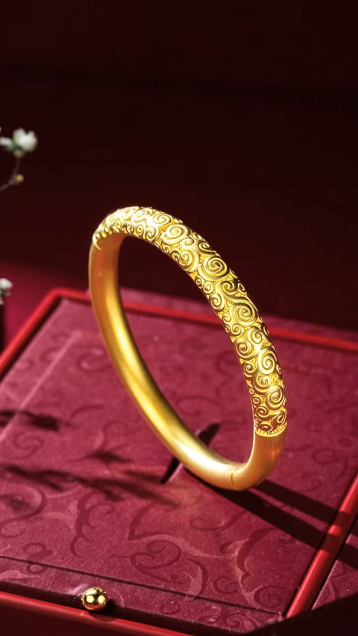 古法黄金手镯图片大全
