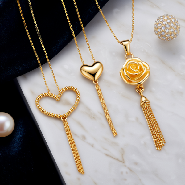 女生黄金吊坠图片大全