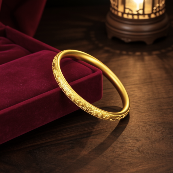 80克实心黄金手镯图片