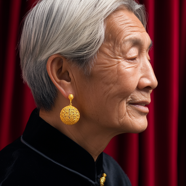 老年人金耳环款式图片