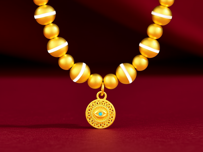 黄金天珠项链图片欣赏